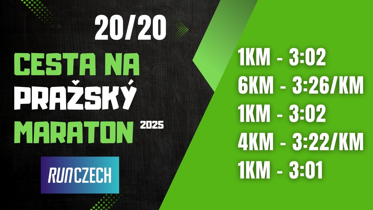 20/20 Cesta na Pražský Maraton 2025 - 🏃‍♂️ 6 dní do startu