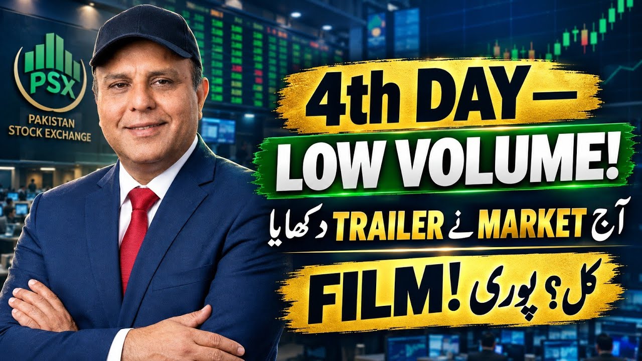 Pakistan Stock Market Today | Low Volume Continues for 4th Day | PSX Market Analysis