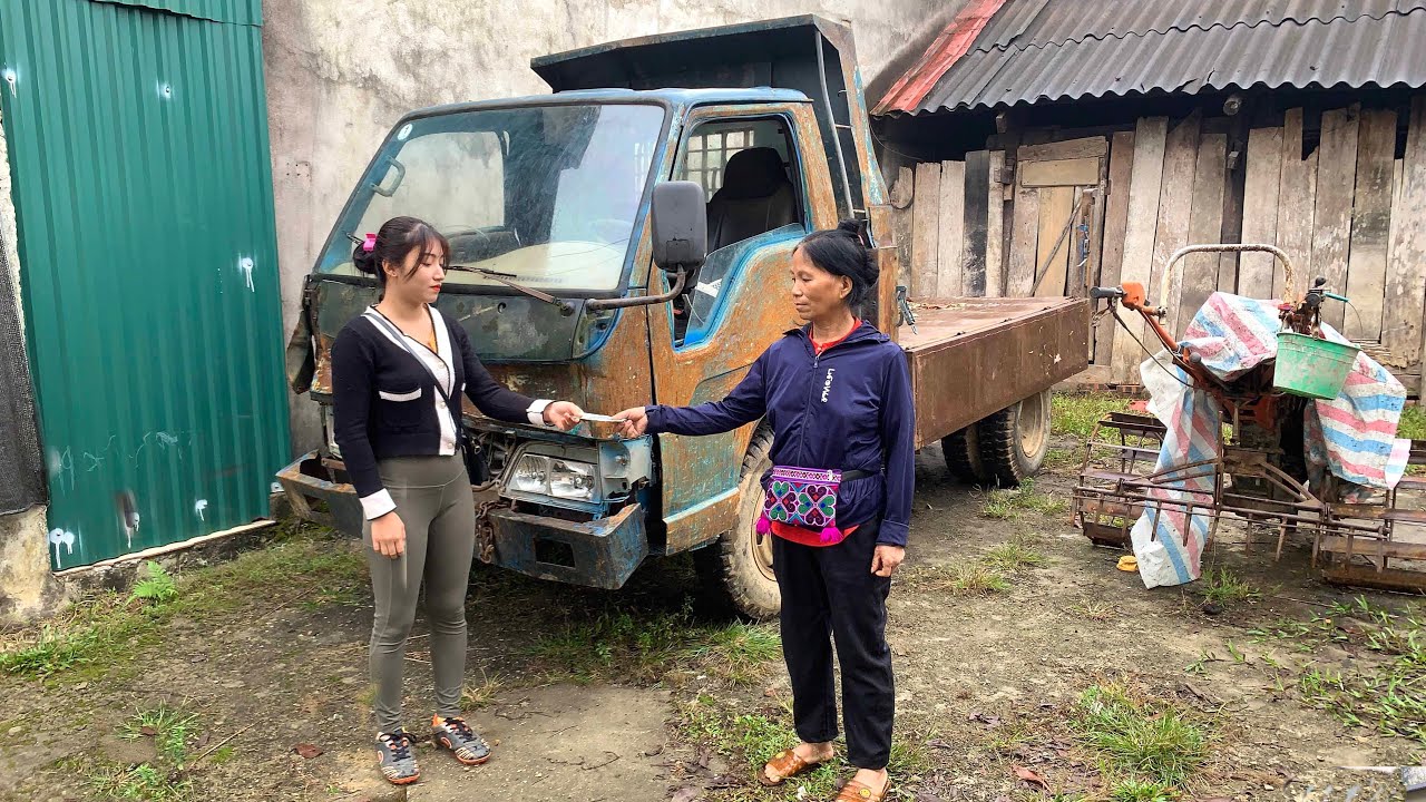 360-day video: Going to the H'mong village to buy an old car to repair