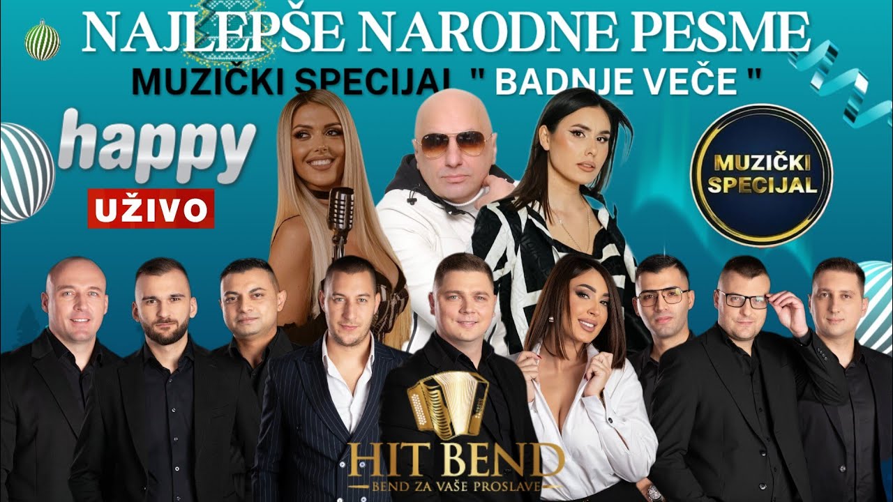 BADNJE VEČE - Najlepše narodne pesme - Bojana Golubović | Buba Jovičić | Jele | LIVE - HAPPY TV