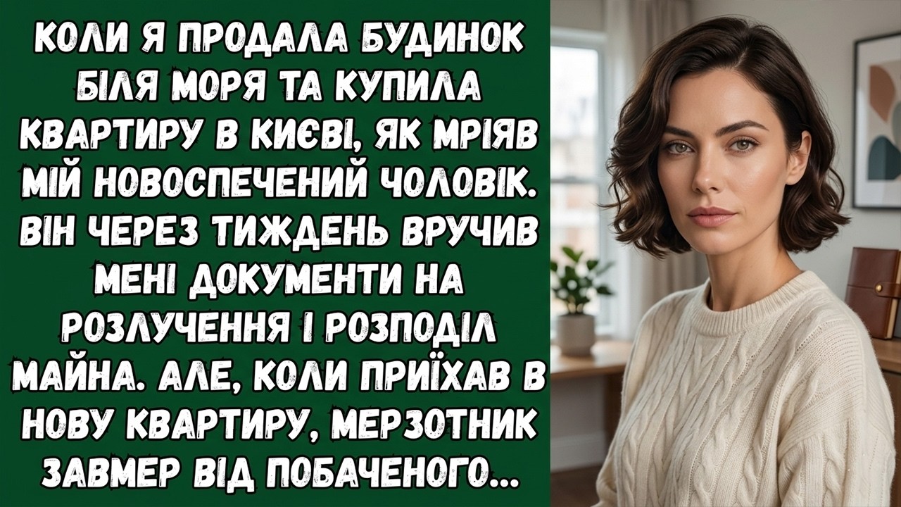Я придбала квартиру в Києві, і чоловік миттєво подав на розлучення…Та він навіть не уявляв наслідків
