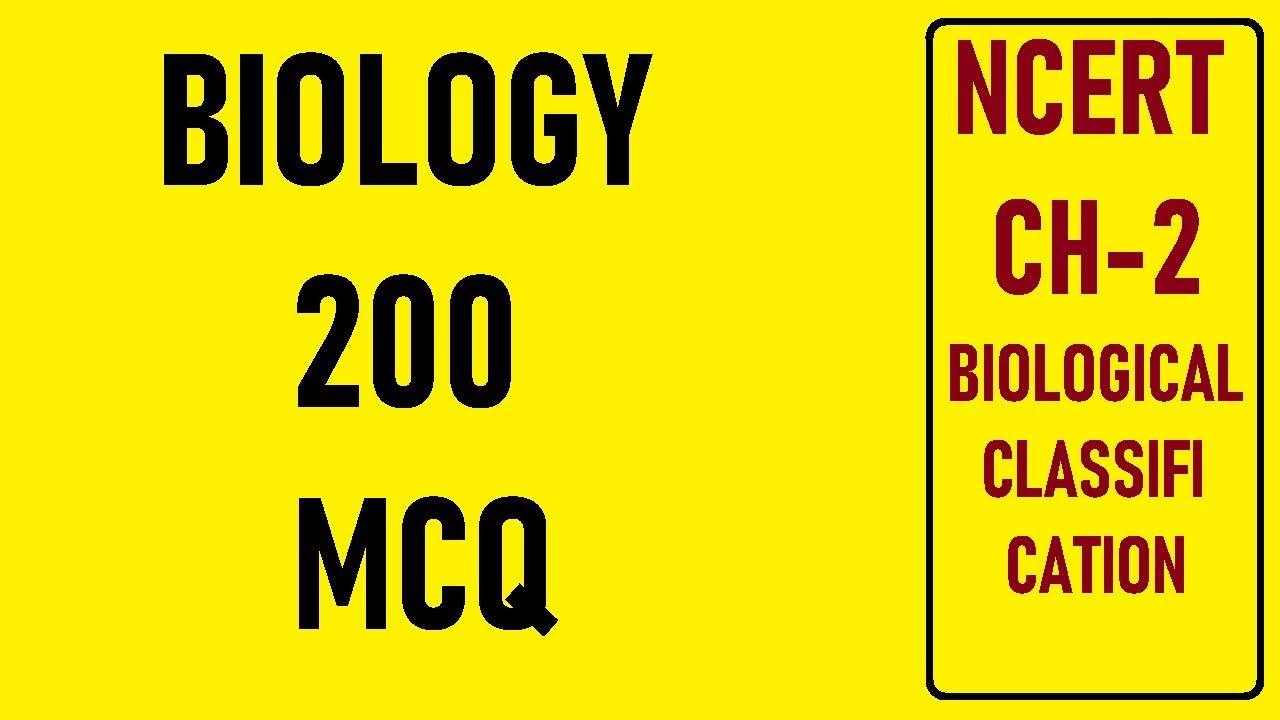 NTA NEET / AIIMS NCERT BASED MCQ CH- 2  BIOLOGICAL CLASSIFICATION PART -1