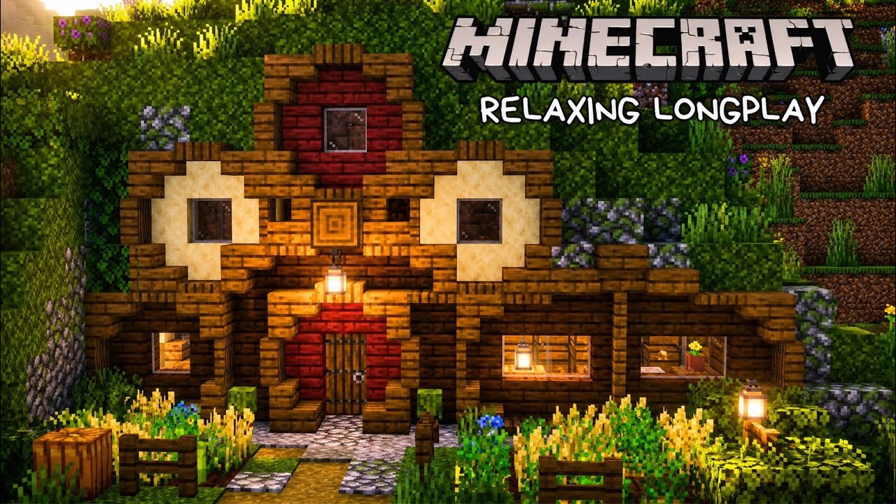 Minecraft Relaxing Longplay - Building a Hillside Base (No Commentary) [1.21.11]