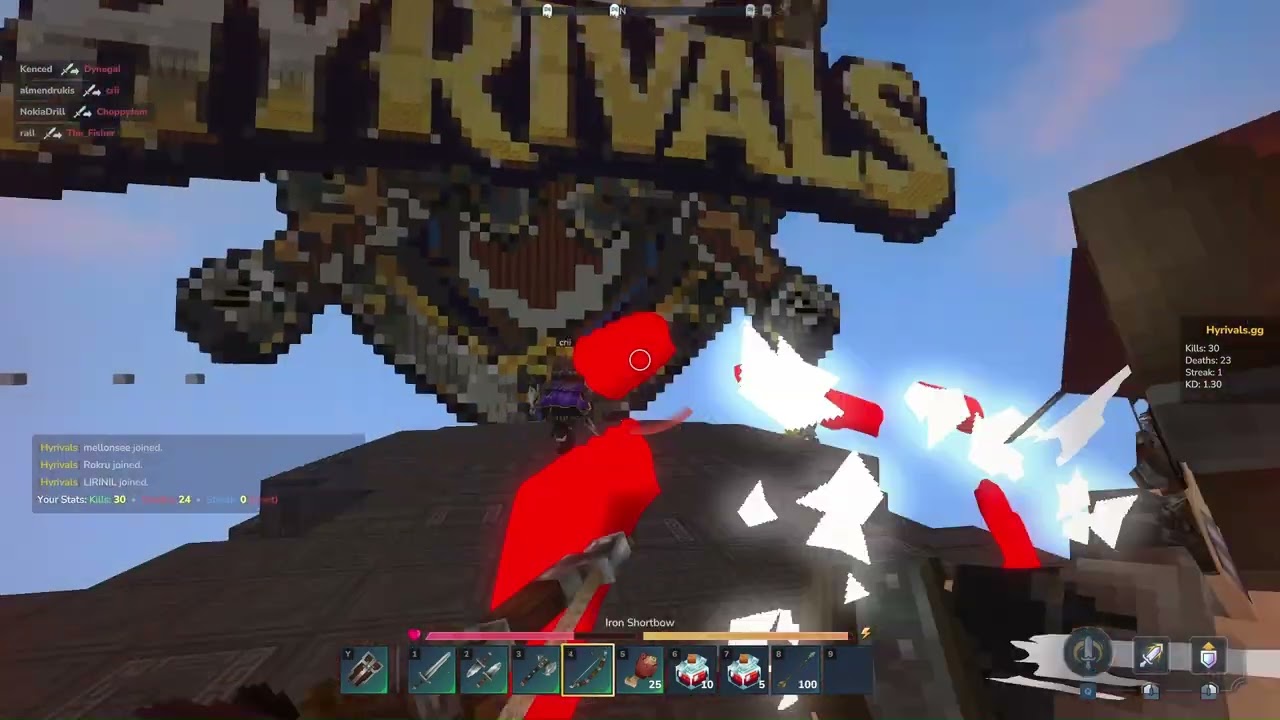 Fighting in Hyrivals till i get 69 deaths
