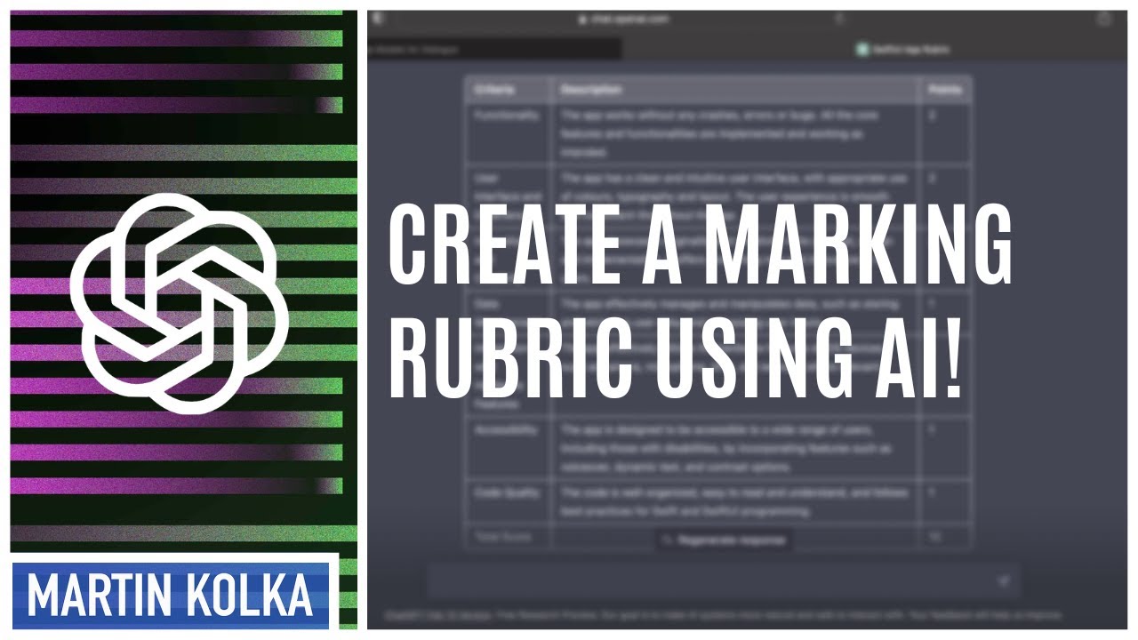 Create a Marking Rubric With AI (ChatGPT)