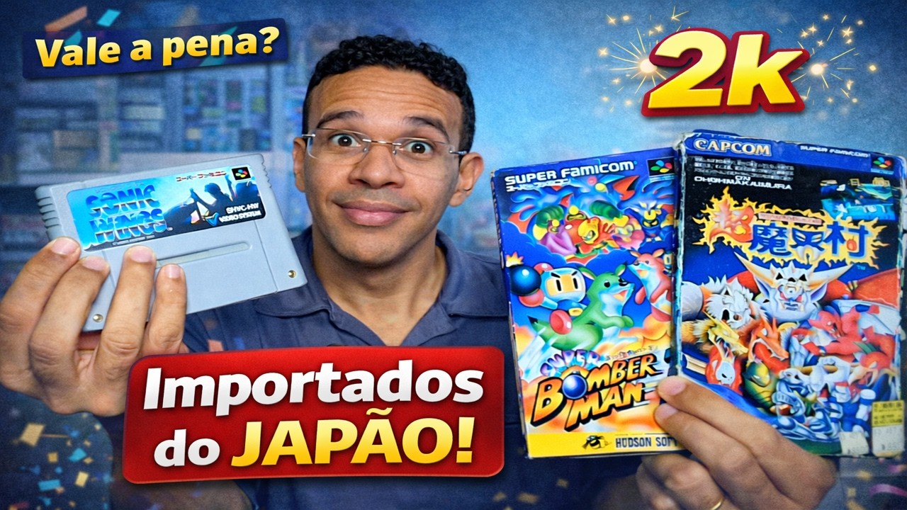 Importados do JAPÃO! Vale a Pena? Super Ghouls’n Ghosts, Bomberman 3 e Sonic Wings