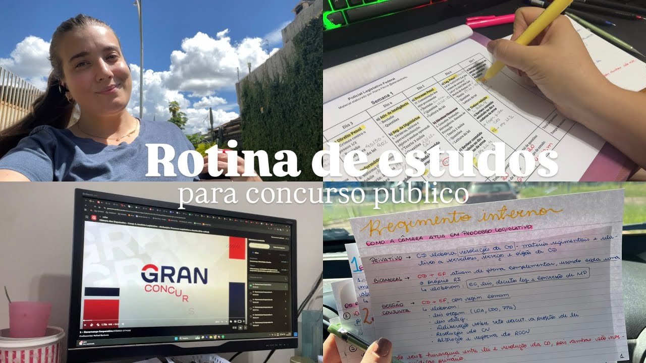 Rotina de estudos para concurso público 