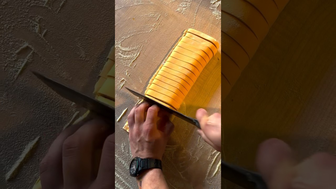 Welcome to PASTATUBE - Tagliatelle Pasta in the making 🍝 #food #cook #tagliatelle