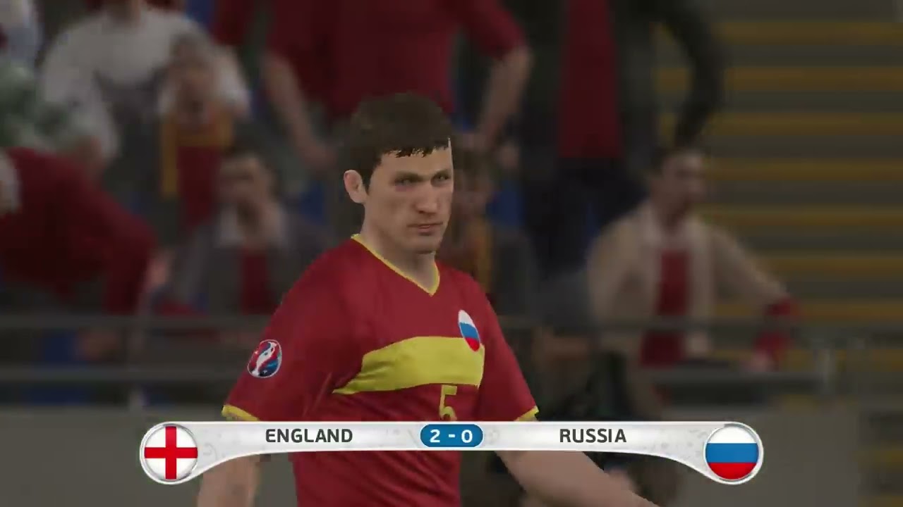 PES 2016 UEFA Euro 2016 England Vs Russia 2-0 Gameplay PS4 HD