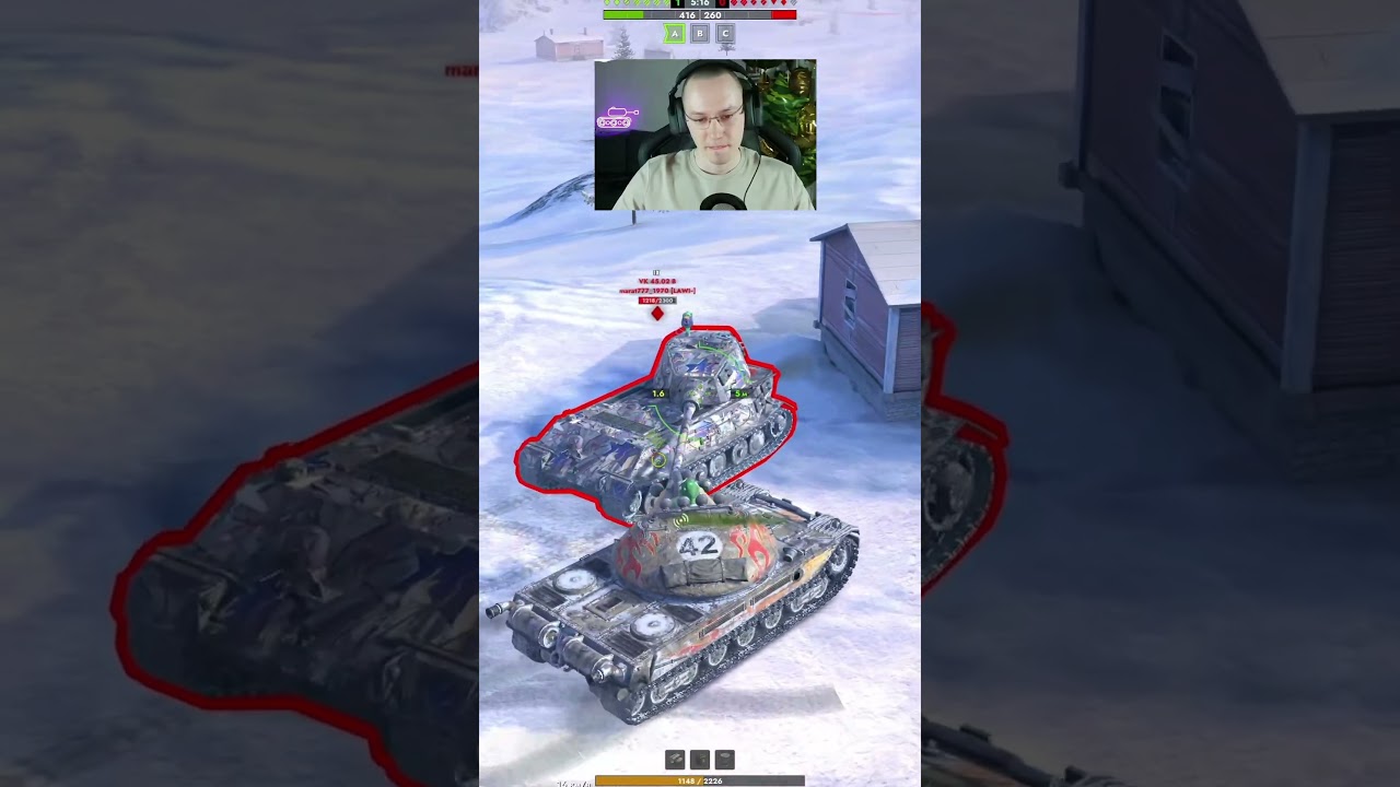 Неравная битва K 91 vs VK 45 02 B TANKS BLITZ