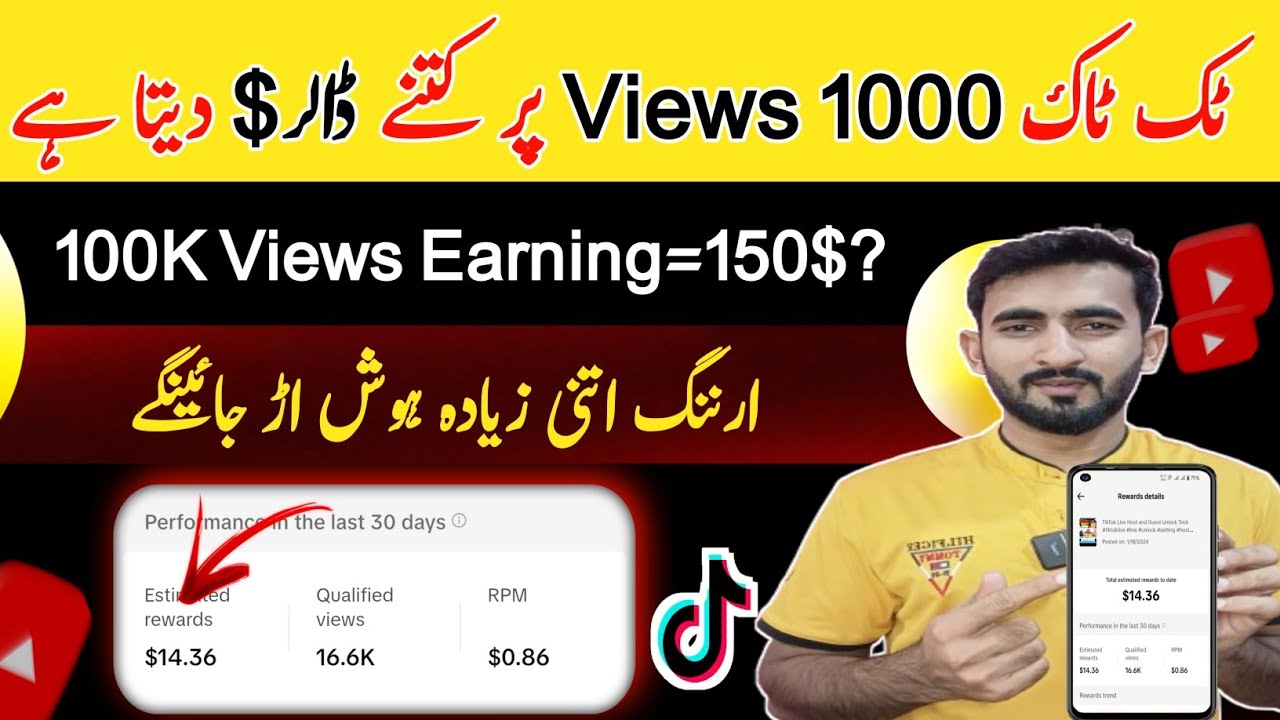 Tiktok 1000 Views Earning | Tiktok Monetization in Pakistan🔥Tiktok RPM