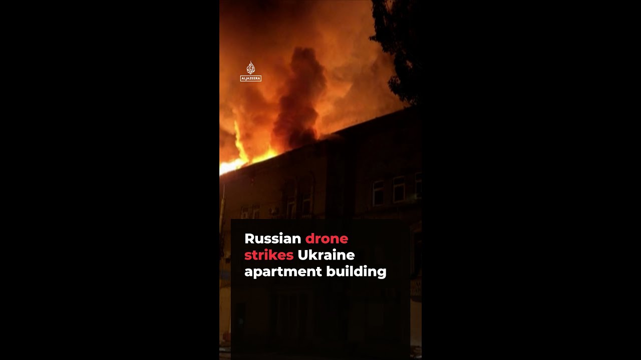 Russian drone strikes residential building in Ukraine