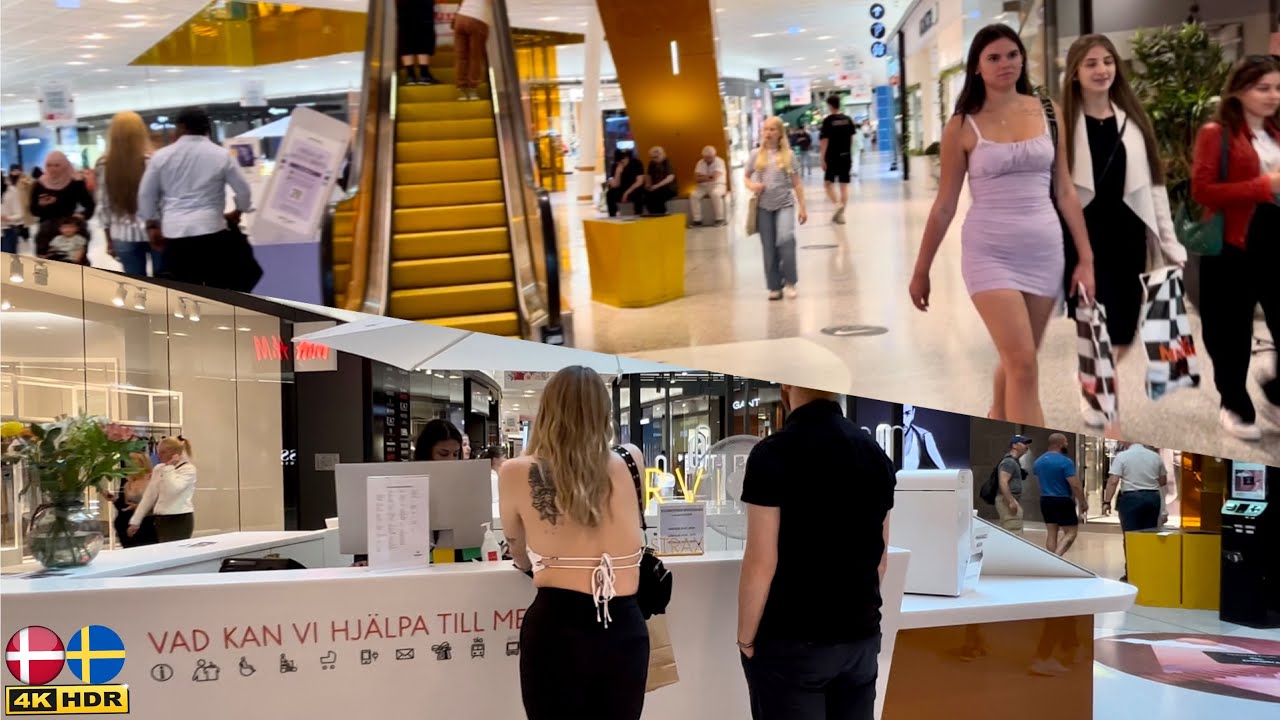 4K Driving Copenhagen Denmark To Malmö Sweden, Emporia Shopping Center, Tourist Attraction