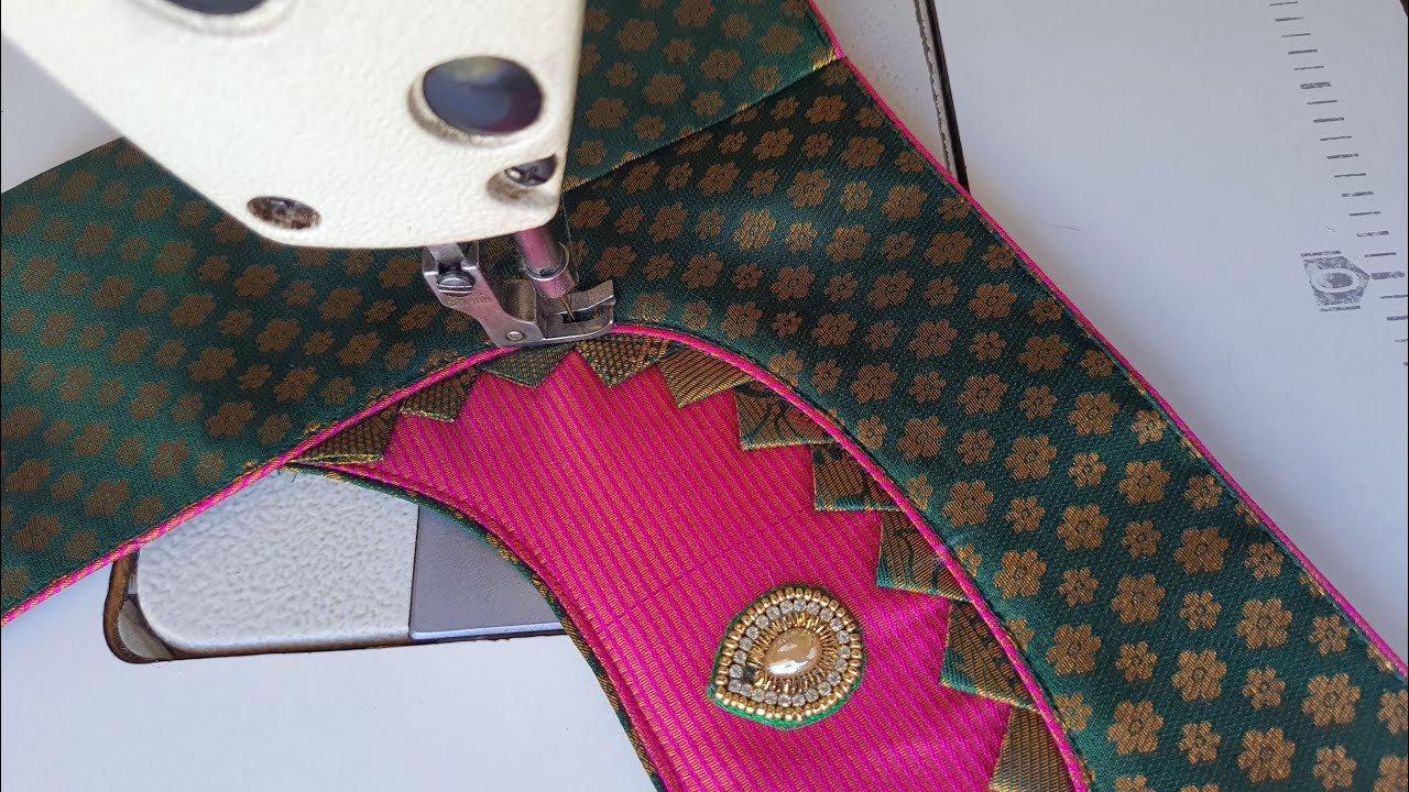 latest blouse back neck design || make your own blouse design simple and easy patch work design sfd