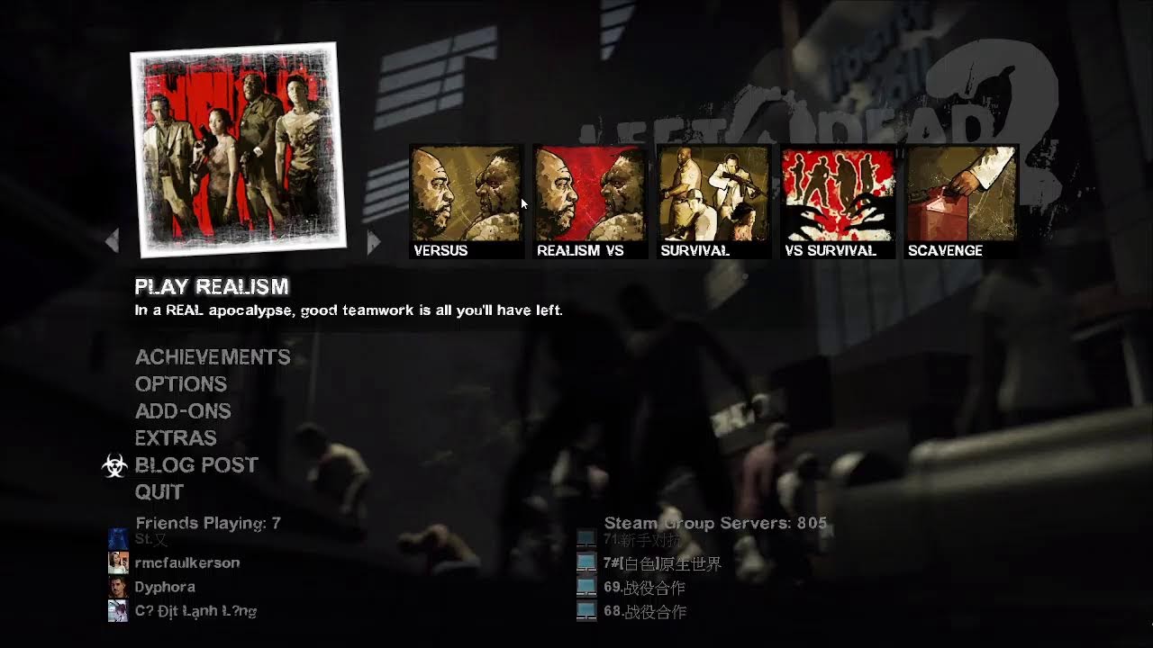 [Left 4 Dead 2][Realism Expert][Survival GOLD] 1/25/2026