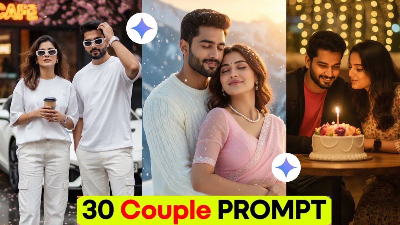 New Couple Photo Gemini Prompt | Gemini Photo edit | Ai Retro Couple Prompts 