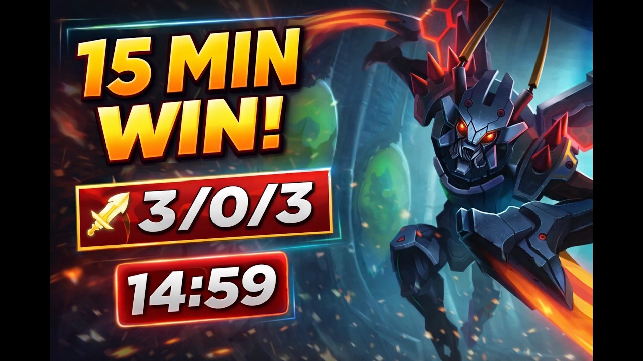 CLEAN 3/0/3 Kha'Zix in 15 Minutes… They FF’d 😳