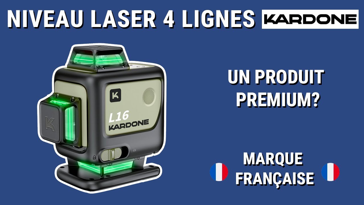 Review et Test du niveau laser 4 lignes L16-360G de chez KARDONE (avis).