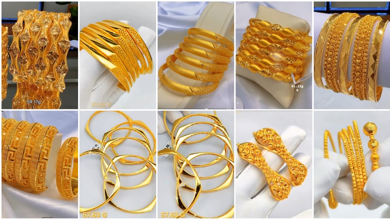 Top trending gold Bangles bracelet designs| Royal Gold bangles designs| Luxury Gold Bracelet designs