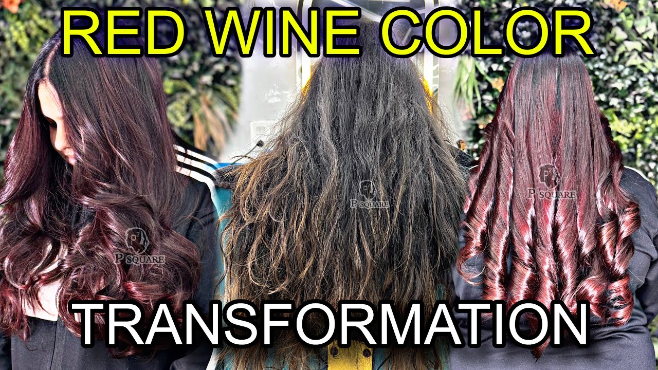 BLEACH FREE || RED WINE COLOR || TRANSFORMATION || BY P SQUARE SALON 