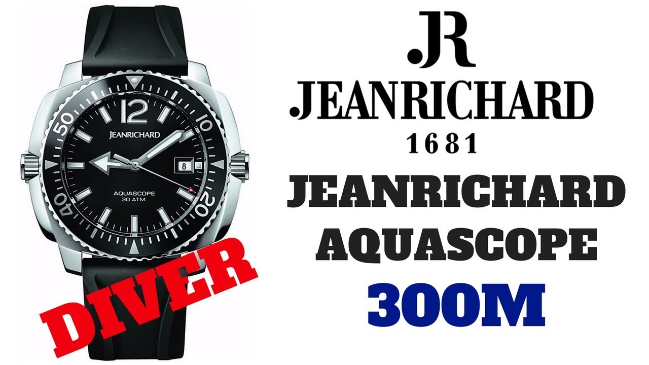 (4K) JEANRICHARD AQUASCOPE DIVER WATCH REVIEW MODEL: 60140-11-61C-AC6D