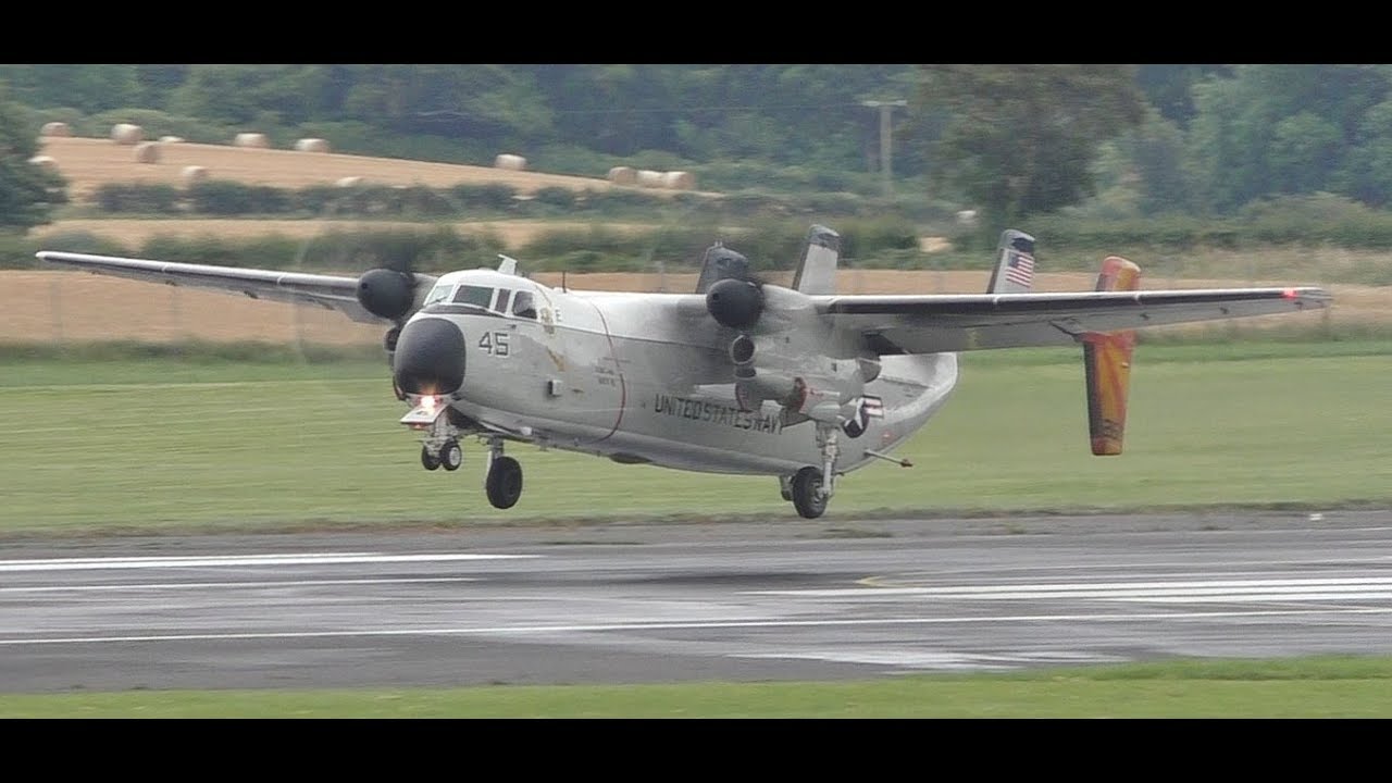 *VERY RARE* US Navy Grumman C2 Greyhound Landings & Takeoff at Prestwick Airport