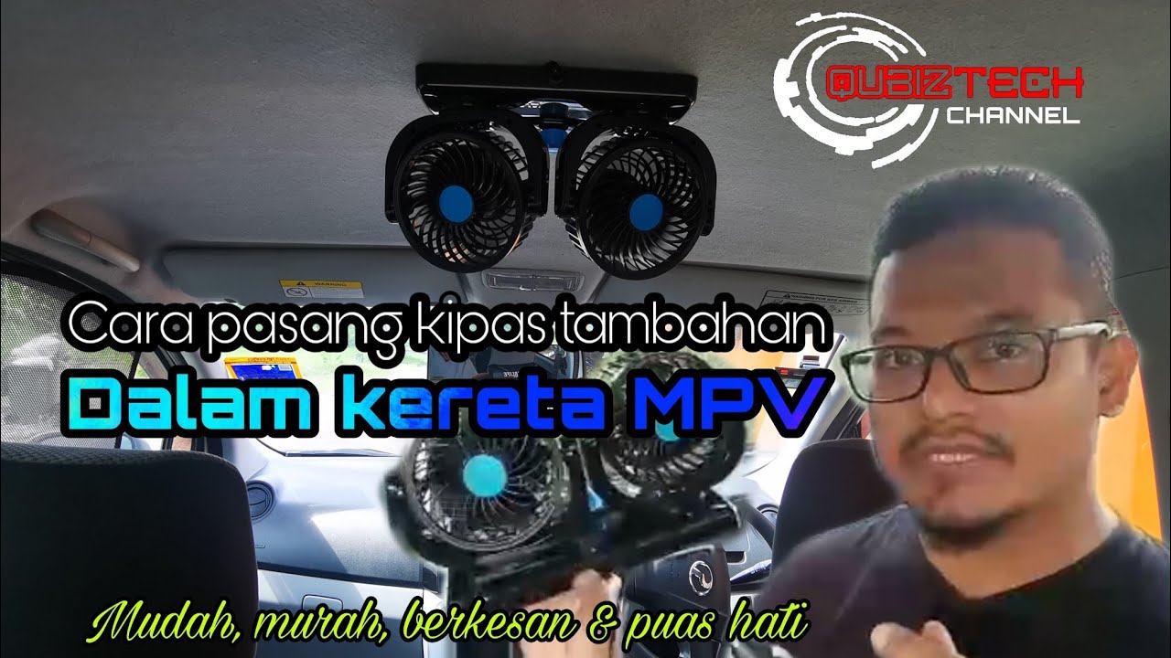 DIY Pasang kipas tambahan dlm kereta | Murah, mudah & puas hati | MODAL tak sampai RM30 pun!