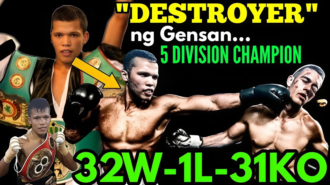 PAMBATO NG GENSAN SA FLYWEIGHT TINAWAG NA "Destroyer" NAGING 5 DIVISION CHAMPION | HALOS TKO LAHAT!