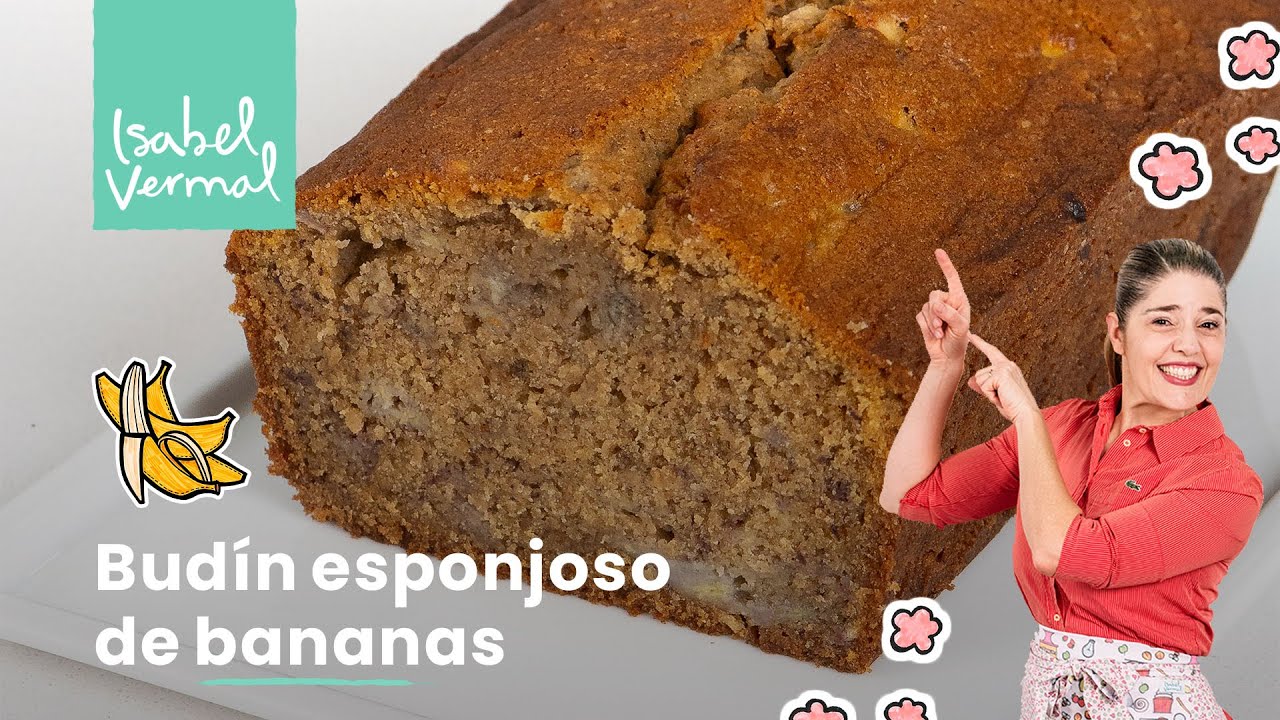 Budín esponjoso de bananas