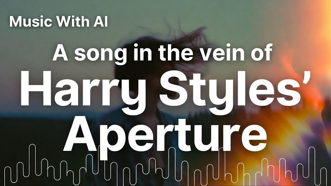 A song in the vein of Harry Styles' Aperture with indie-pop vibes, groovy bassline, electric guitar