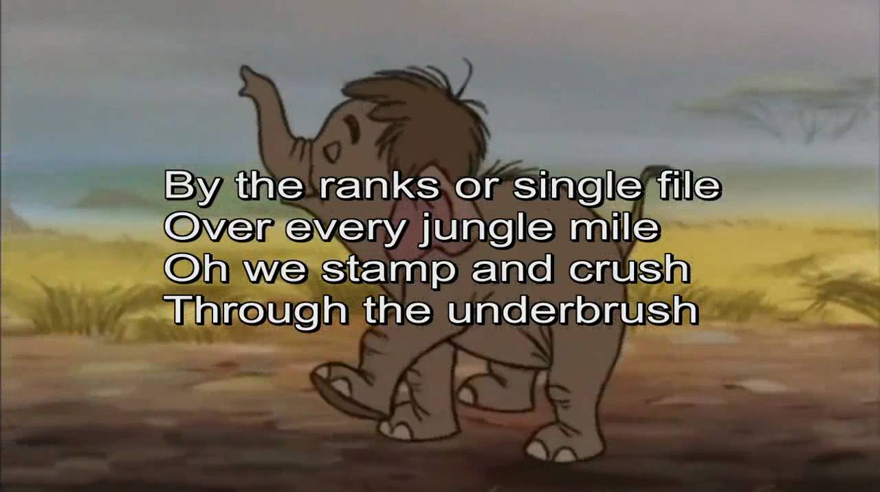 Karaoke / Instrumental - Jungle Book - Colonel Hathi's March + Lyrics
