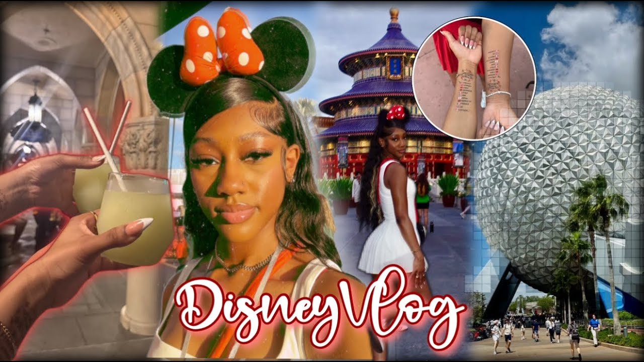 DISNEY EPCOT VLOG ᥫ᭡ |  drinking around the world, grwm, trying international food, ootd + more