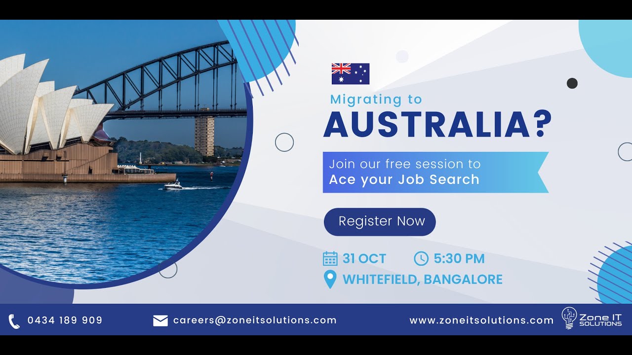 🚀Moving to Australia? Ace your Job search with us #zoneitsolutions #australia #india #itjobs