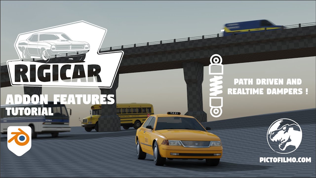 Rigicar is a blender addon for easy realistic vehicle animation
