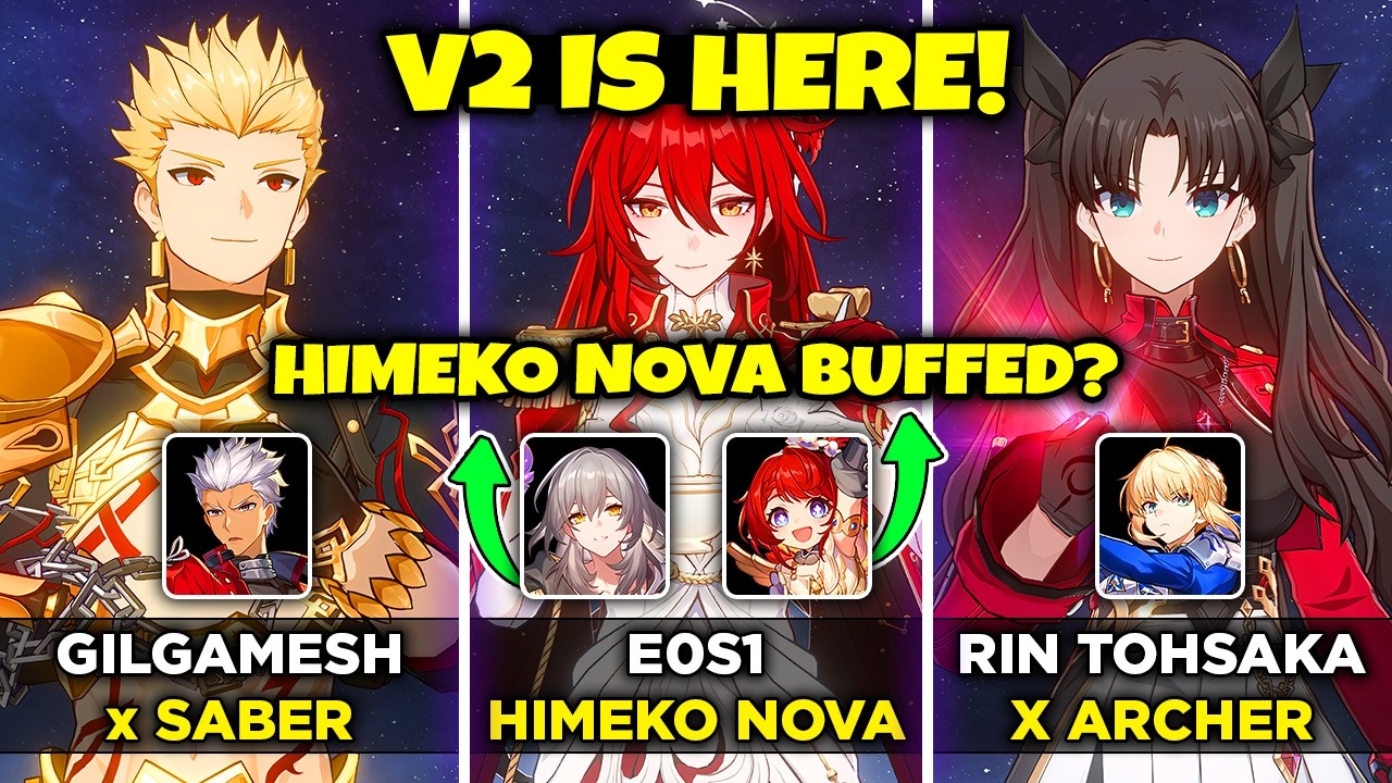 NEW UPDATE! V2 IS HERE - E0 Himeko Nova Buffed - Rin Tohsaka - Gilgamesh Showcase - MOC - HSR 4.4
