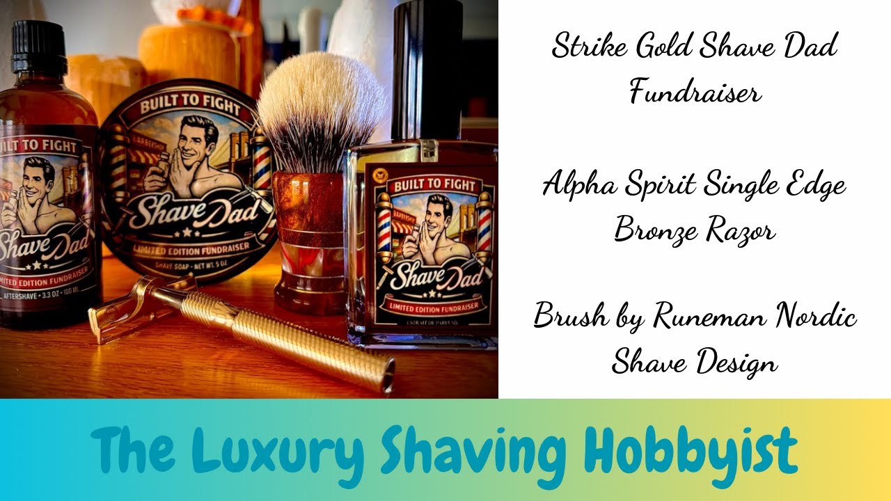 Strike Gold Shave / Van Yulay Shave Dad Fundraiser  - Runeman Brush - Alpha Spirit SE Bronze