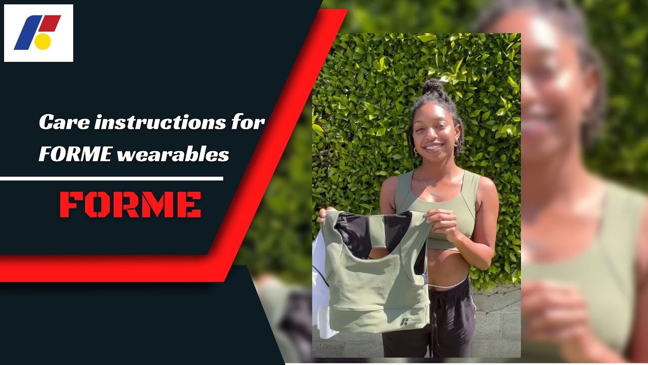 Care instructions for FORME posture corrector and recovery wearables
