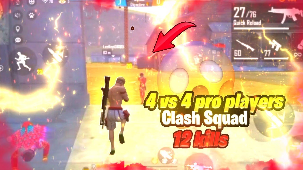 Insane gamer vs 4 pro players 😯😯|| free fire gameplay Android/ iOS || insane gamer