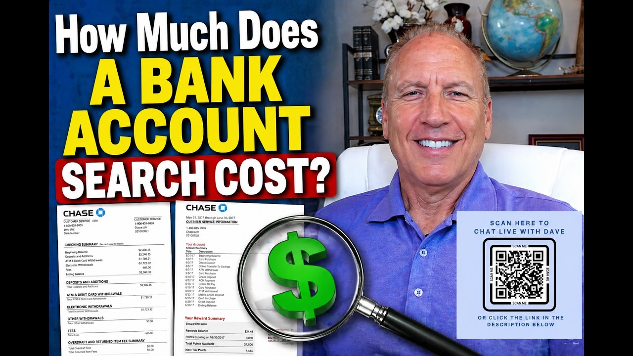 How Much Does A Bank Account Search Cost?