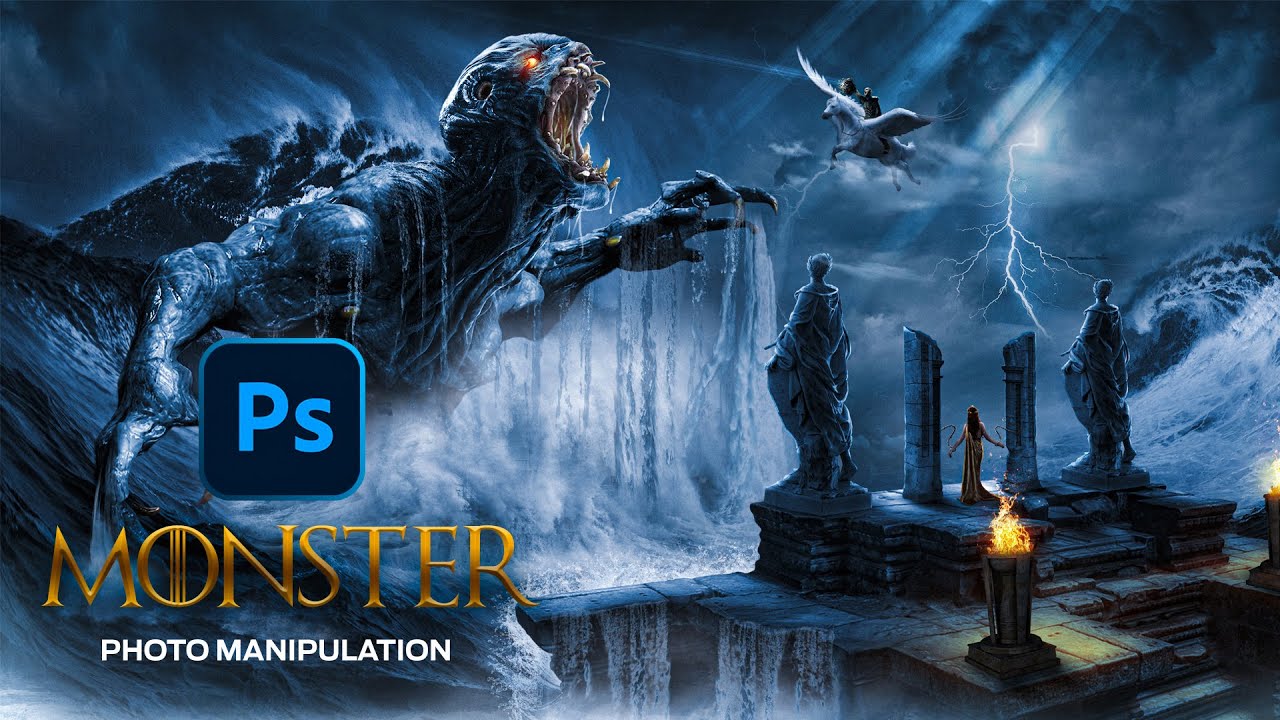 Monster | Photoshop Tutorial | Photo Manipulation | Photo Manipulation ကိုဘယ်လိုဖန်တီးမလဲ..