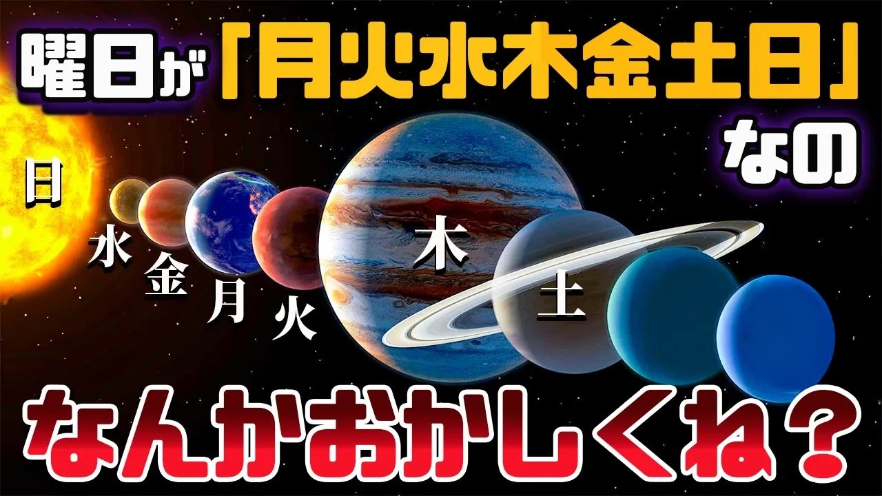 なぜ曜日は惑星の名前なのに惑星の順番ではないのか。太陽系に関する素朴な疑問【ゆっくり解説】【総集編】