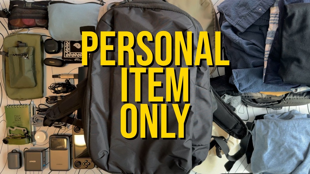 Minimalist Personal Item Only Pack With Me | Almond Oak 25+5L Travel Backpack for 5 Days in LA