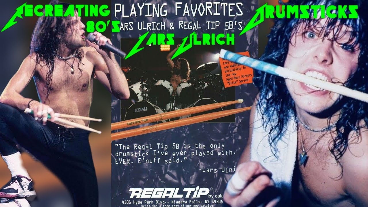 Recreating the 80's/90's Lars Ulrich Regal Tip Drumsticks - Tutorial.