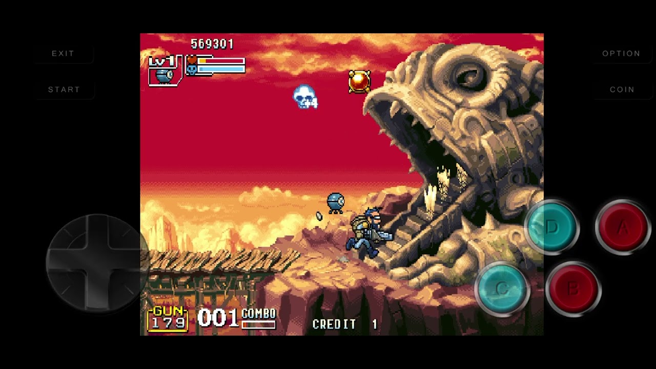 Demon front (metal slug clone) arcade test and Gameplay mame4droid in android 4gb RAM 
