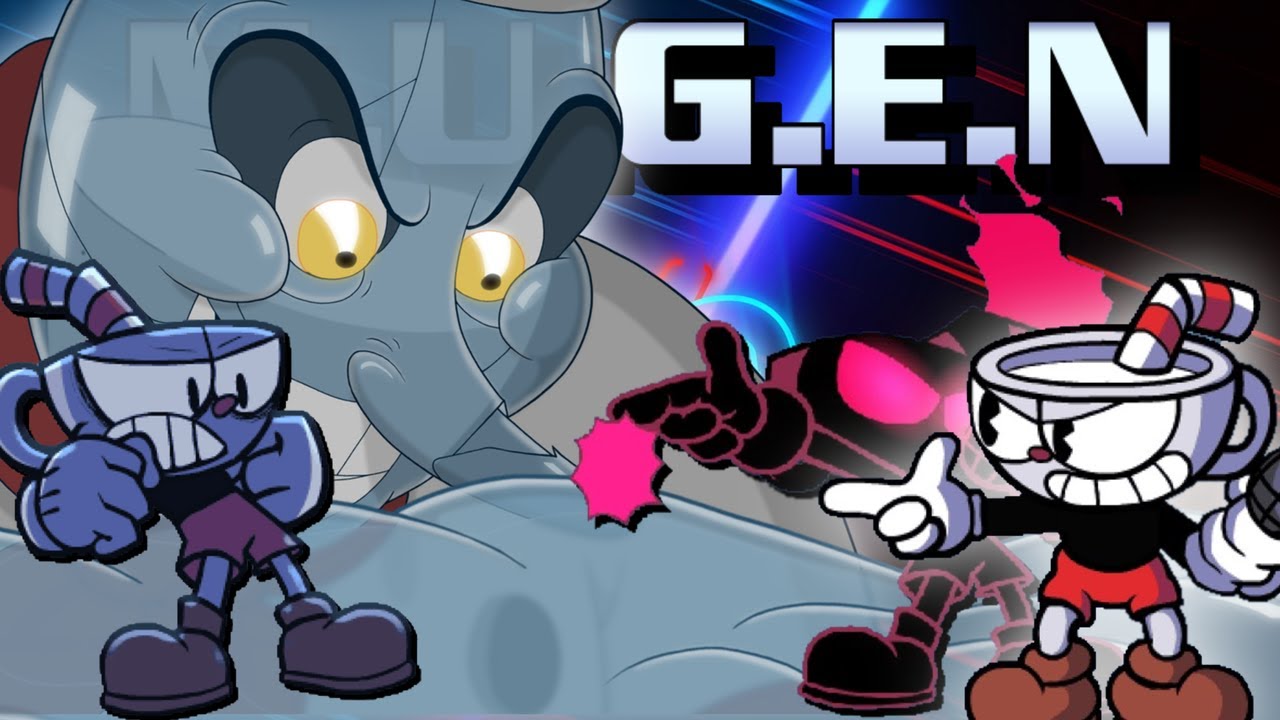 Chef Saltbaker & Cuphead FNF VS Cuphead FNF X2 - Mugen Battle
