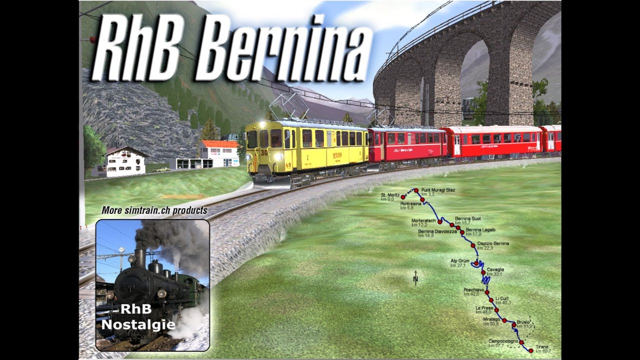 Microsoft Train Simulator Gameplay HD – Bernina Express - Introductory Train Ride