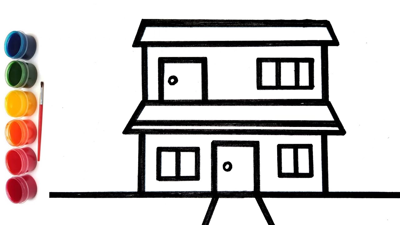 How to draw a house drawing house art easy drawing house painting