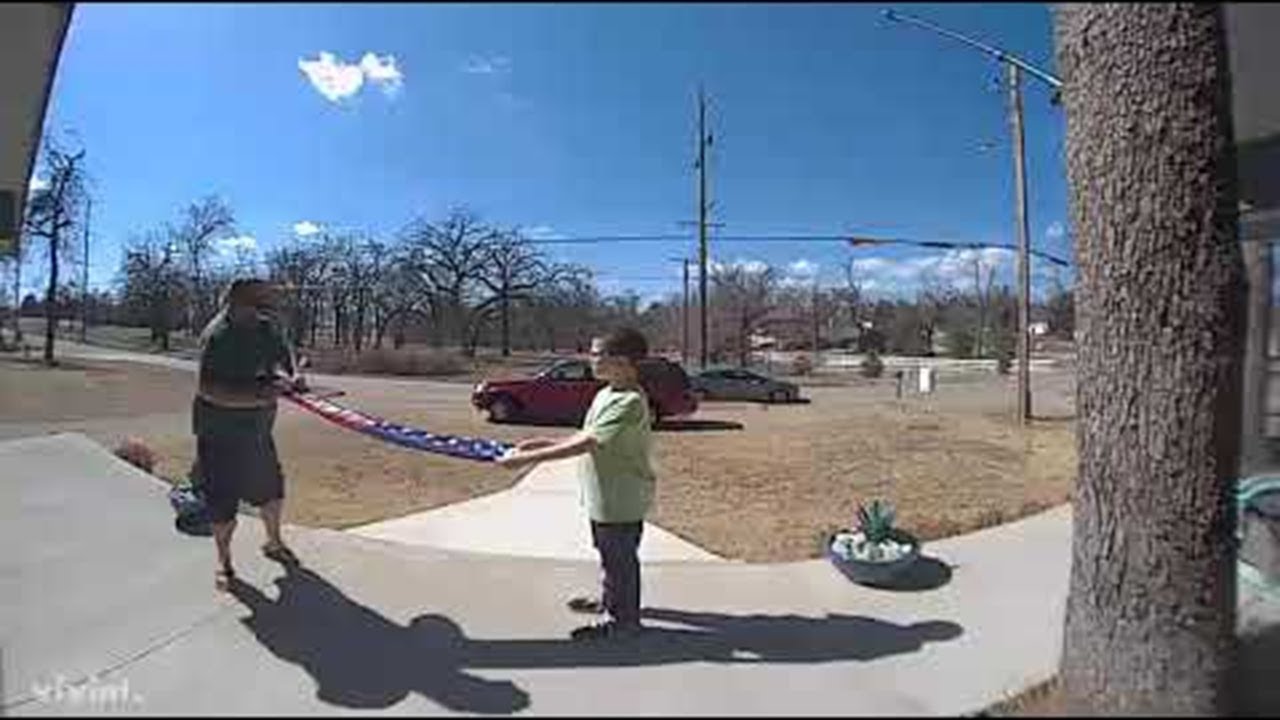 Man Stops to Teach His Son How to Fold the Flag || ViralHog