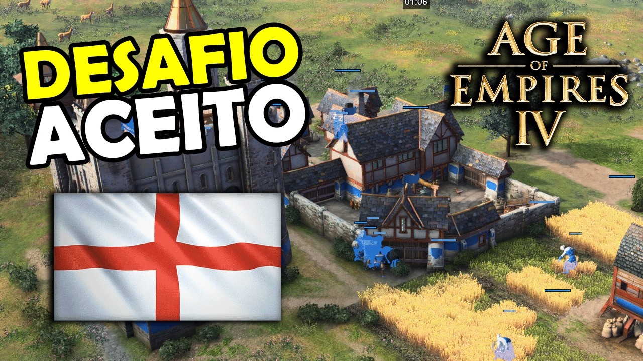 Enfrentei 3 IAs no Mais Dif&iacute;cil no Age of Empires 4 com os Ingleses