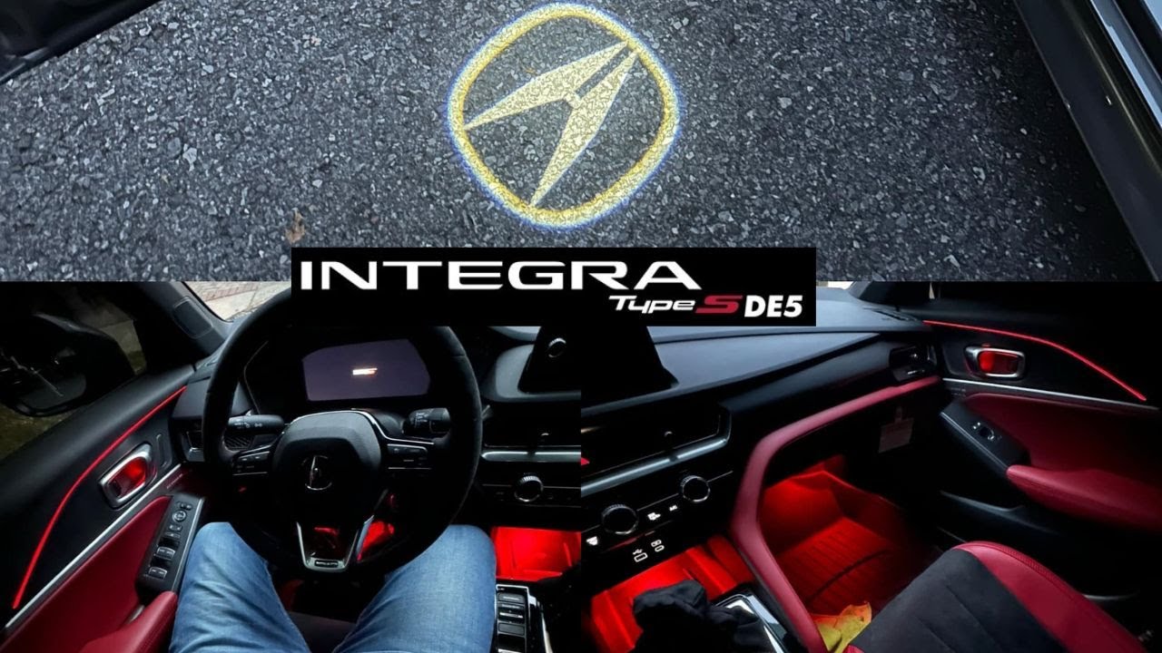 Installing Acura Pattern Projector and Full Replacement Red Ambient Lighting on 2024 Integra Type S